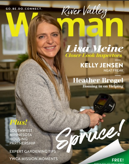 Lisa Meine, Master Inspector and owner of Closer Look Home Inspectors — featured on the cover of River Valley Woman magazine
